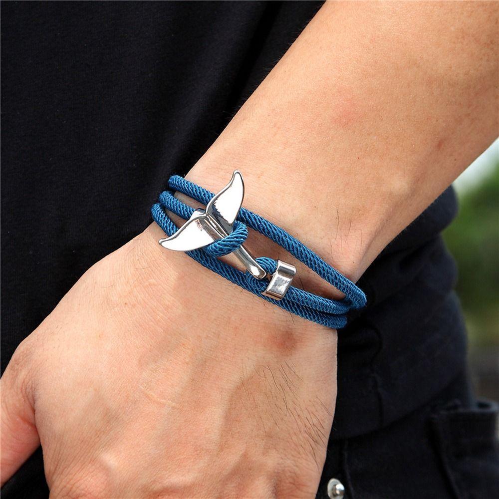 Gift Ocean Series Men Bracelet Braided Rope Bracelet Korean Style Hand Strap Fashion Jewelry