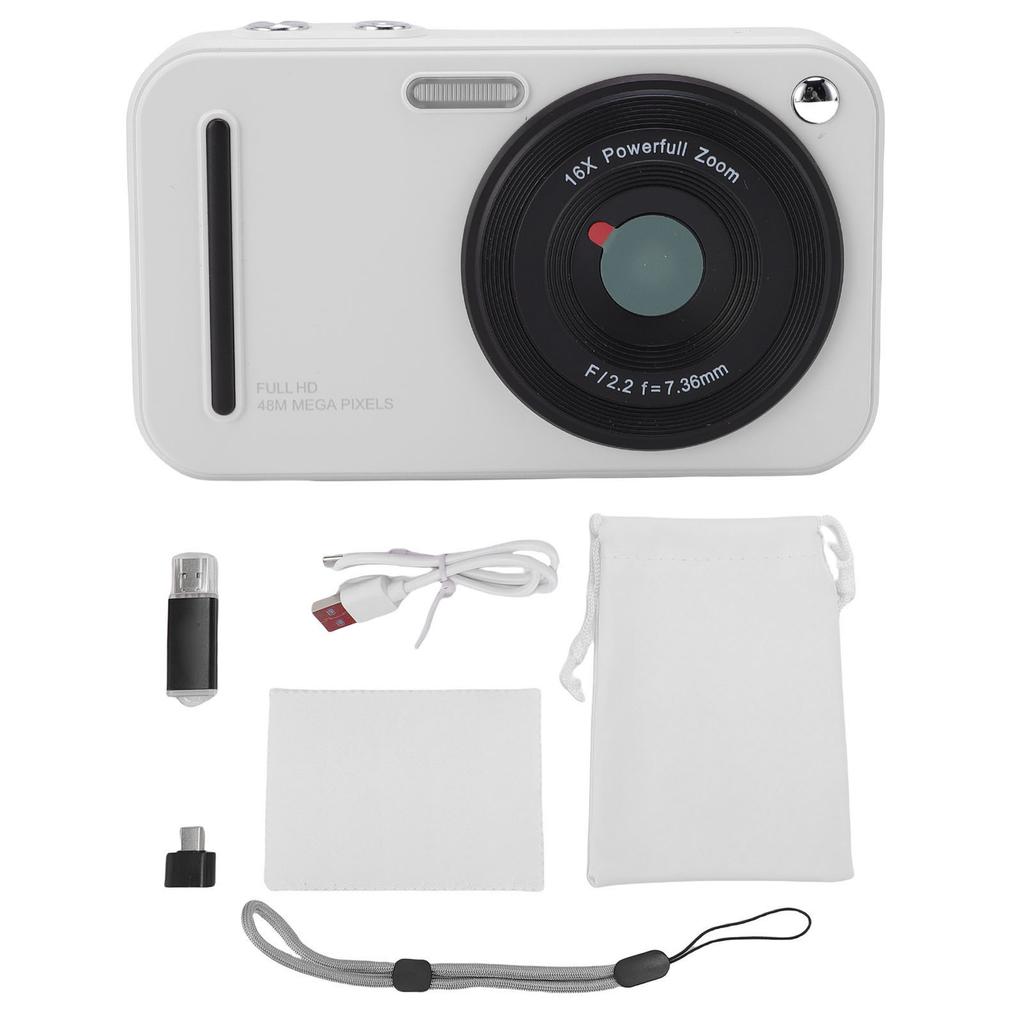 Цифровая камера 48 МП 1080P UHD Автофокус Анти-шок 16-кратный зум Селфи-камера с 32 ГБ маленькой памяти