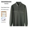 SHANSHAN Men's Long Sleeve Business Casual Polo Shirt