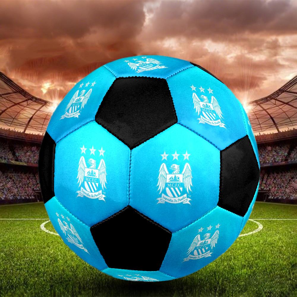 Manchester City Soccer Ball Colorful All Ages Machine Stitched PVC Competition Ready Durable High-Bounce.SIZE5