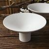 High Foot Ceramic Dinner Plate Fruit Plate Salad Bowl Dessert Bowl Refreshment Plates Sashimi Disc Sushi Plates Snack Tray Dish