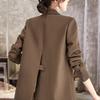 Coffee Suit Jacket for Women New Spring and Autumn Casual Loose Design Retro Suit