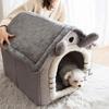 Cat  Bed Sleep House Warm Cave Dog Kennel Indoor Enclosed Tent Huts Sofa For Pet Cats Kittens Puppy