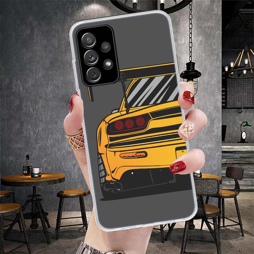 Япония JDM Спортивные Автомобили Комикс Мягкий Чехол Для Телефона Для Samsung Galaxy A12 A22 A32 A52 A72 A02S A51 A50S A71 A70 A31 A20S Note 20 Ultra