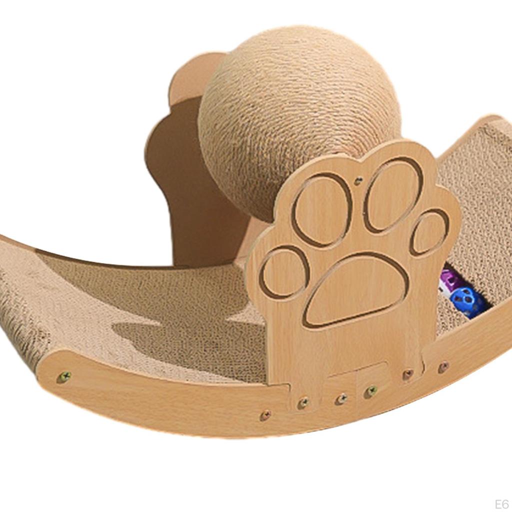 Картонная когтеточка для шезлонга с игрушкой-мячом Когтеточка для кошек Диван для котят