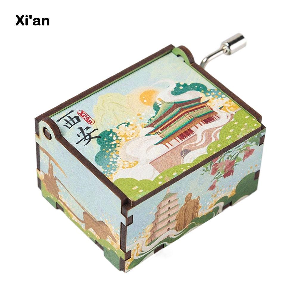 Настольное украшение Ручной завод Шкатулка Розовая Музыкальная шкатулка Украшение Музыкальная шкатулка Подарок на День святого Валентина