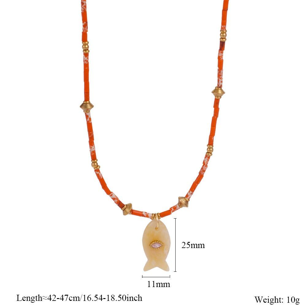 Богемия Мини Рыбка Ожерелье Украшения Океанский Стиль Пляжный Чокер Модный Кулон Рыбка Ожерелье Отпуск