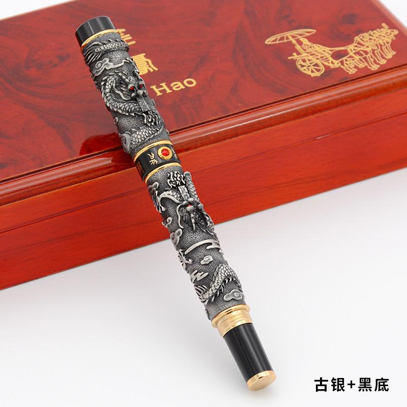 JINHAO Двойные Драконы Играющие с Жемчужиной Ретро Перьевая Ручка Классическая EF/F/M Коллекционная Письменная Канцелярия Офисные Школьные Принадлежности