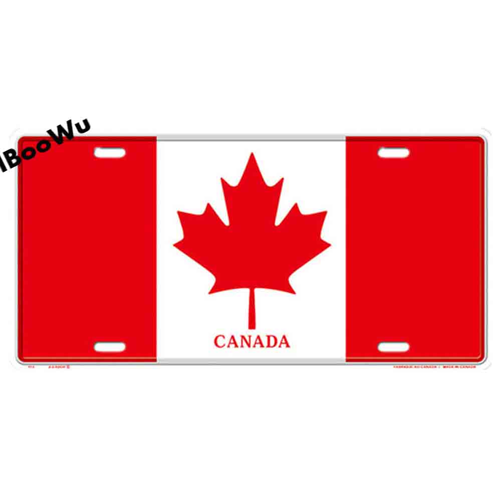 Worldwide Popular City License Plate Poster Vintage Wall Decor Canada/London/Brazil Metal Tin Sign Plaques Poster 15x30cm