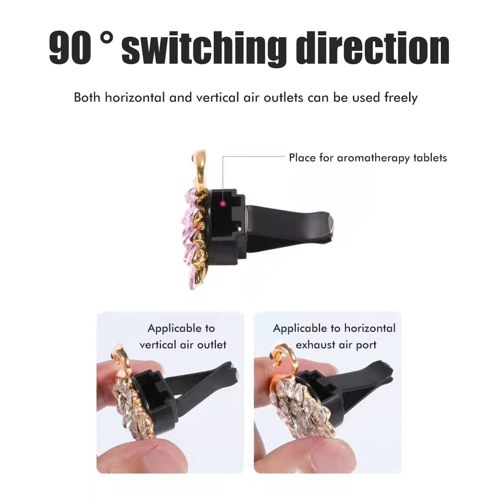 J-ouuo Car Air Conditioner Vent Vent Clip, , Flower Shape, Clip, Flower Aromatherapy