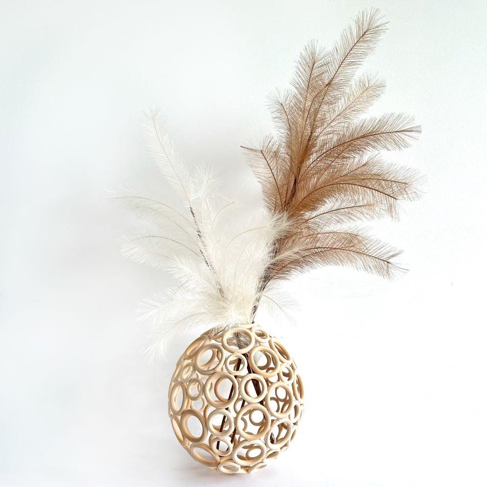 Wooden Macrame Rings 45M 8 Pcs
