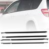 4Pcs Outer Window Seal Belt Rubber Glass Weatherstrip Moulding Trim for Toyota RAV4 2006-2016