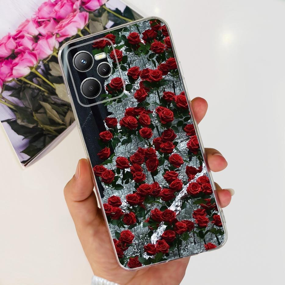 Чехол для Realme C35 RMX3511 Стильный окрашенный чехол Прозрачный силиконовый Мягкий тонкий чехол для телефона Для Realme C35 C 35 RealmeC35 Fundas Shell