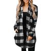 Plaid Shirt Mid-Length Long Sleeve Women's Jacket Plaid Shirt Top