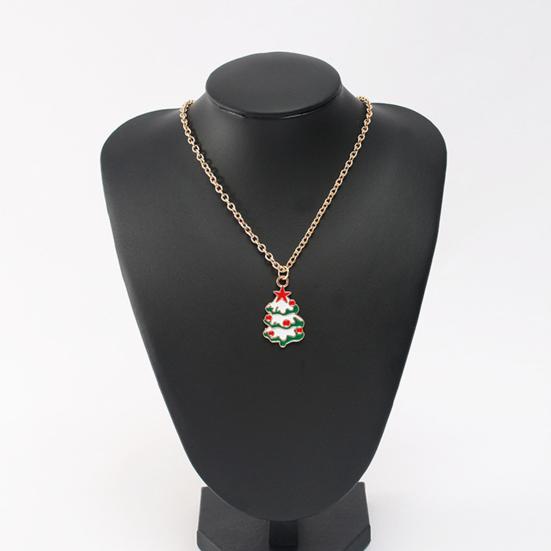 Женское ожерелье, декоративное универсальное блестящее ожерелье с подвеской на рождественскую тематику для повседневного ношения