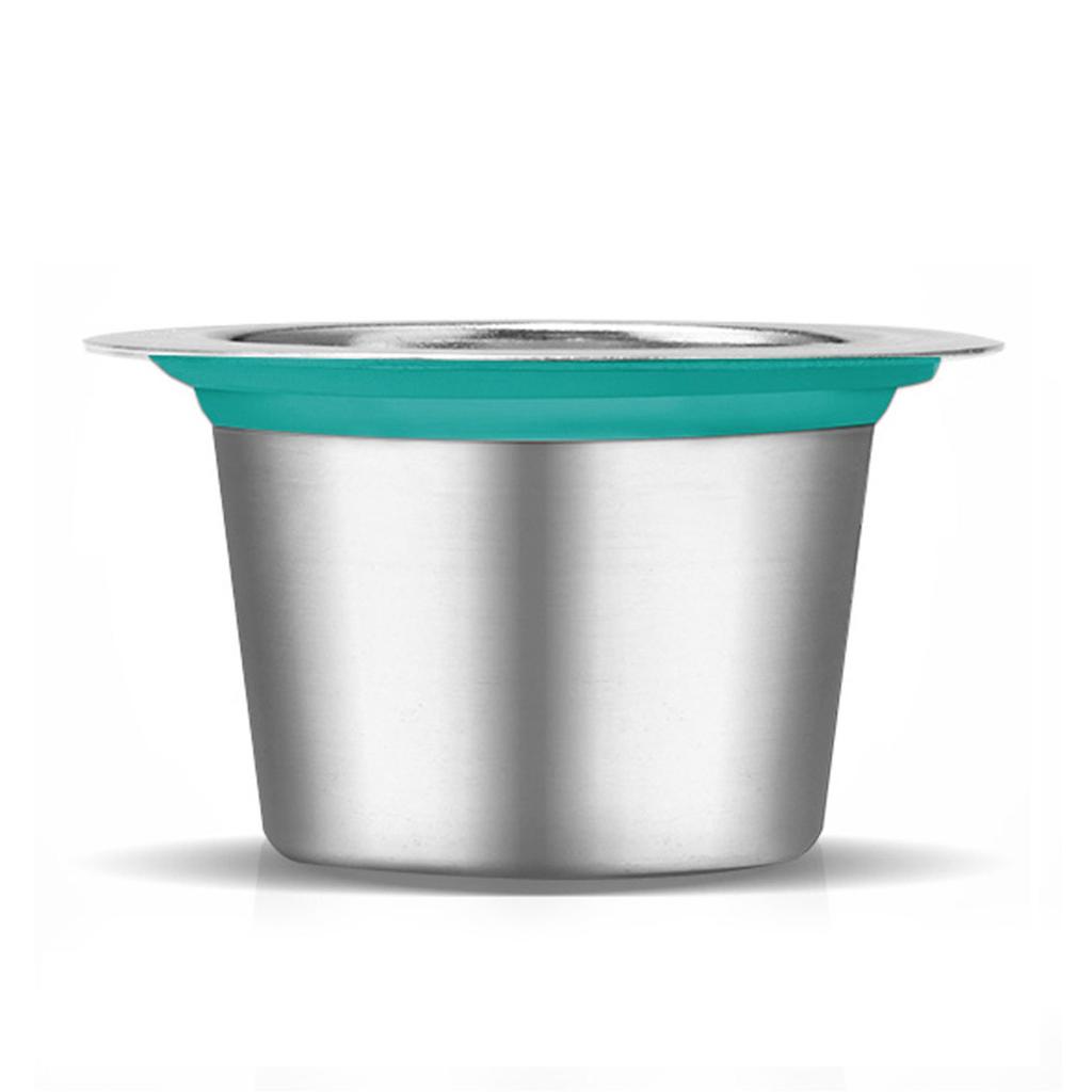 Многоразовая кофейная капсула из нержавеющей стали для кофемашины эспрессо, чашка, фильтр для кофейной капсулы, с темпером и ложкой, долговечная