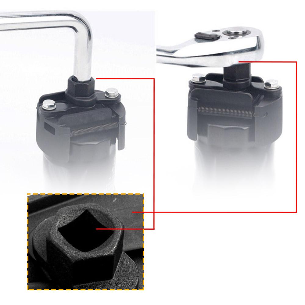 Регулируемый ключ для масляного фильтра 2,36-3,15 дюйма 60-80 мм Инструмент для снятия масляного фильтра Привод 1/2'' Крышка Маленький Средний навинчиваемый масляный фильтр