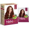 Натуральная хна для волос Nisha Красно-коричневая 90 г Упаковка 1 шт. Травяной полуперманентный краситель для шелковистых блестящих волос