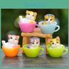 Cat Mug Collectible Pvc Blind Box Toy Creative Decor For Kids And Adults Spaces