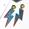 Lightning Punk Eardrop Accessories Acrylic Exaggerated Trend Earrings  Women