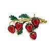 1Pcs Strawberry Brooch Electroplate Fashion Brooch Pin Fruit Brooch Accessories Jewelry KTY
