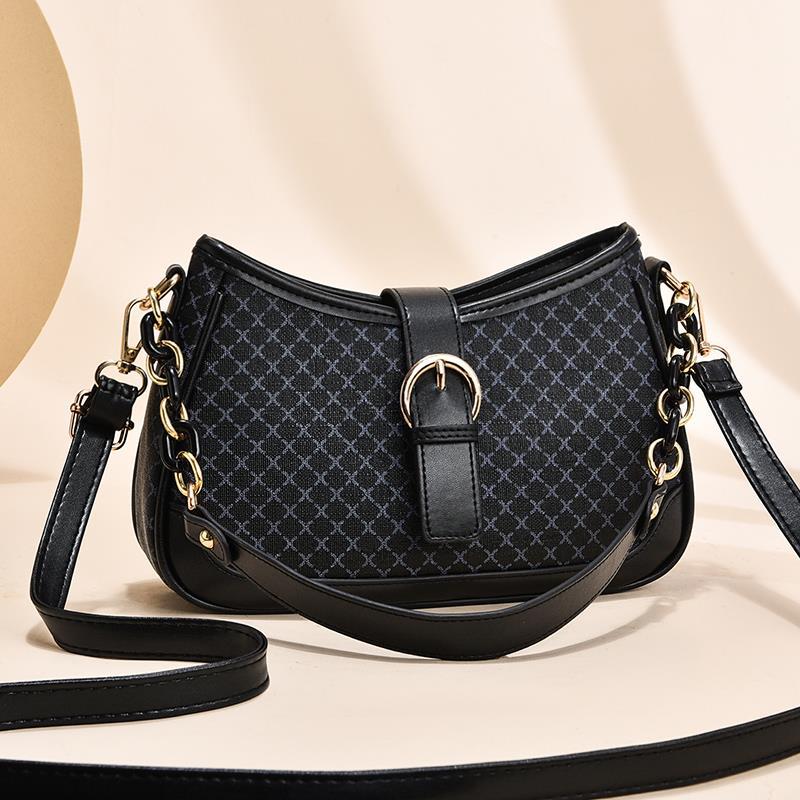 Сумка через плечо из искусственной кожи для женщин с цепочками, сумка через плечо среднего возраста, сумка через плечо для ежедневных покупок