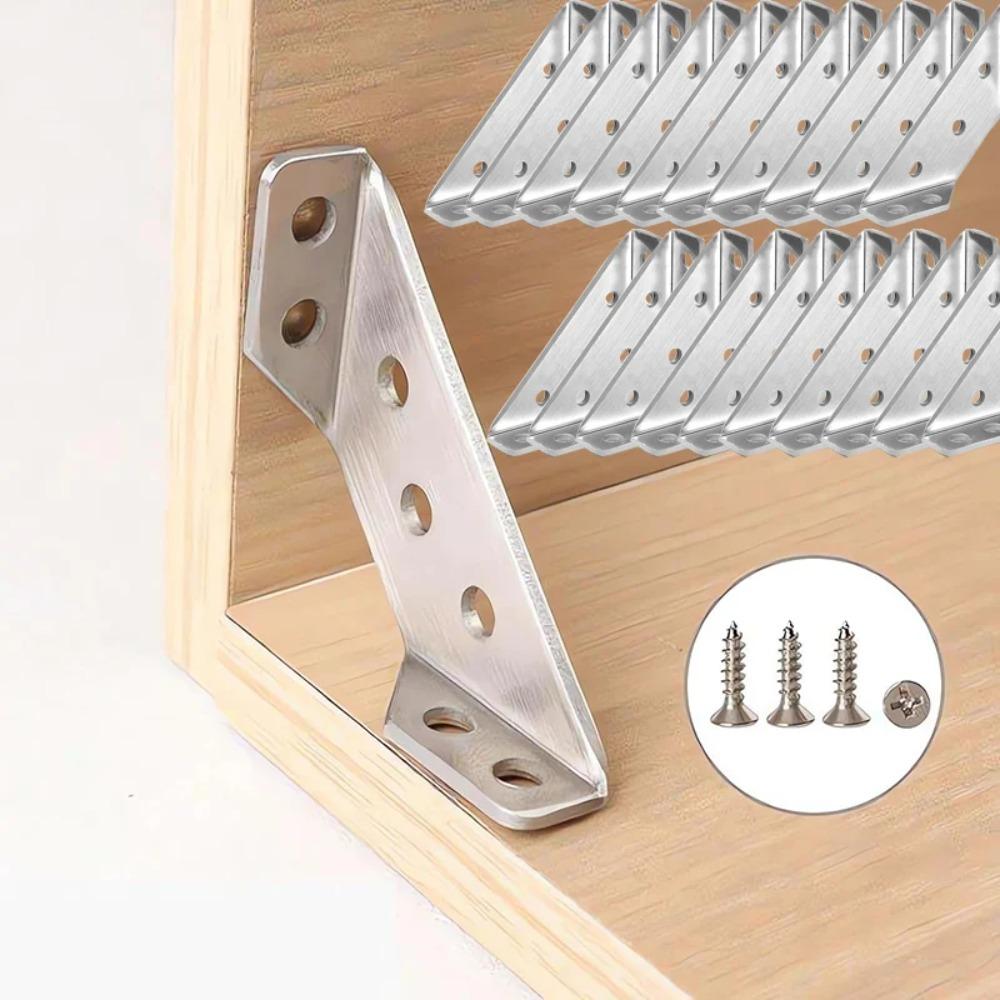 10 шт. Угловой кронштейн из нержавеющей стали, крепежный элемент, угловые скобы, угловая подставка, поддерживающий