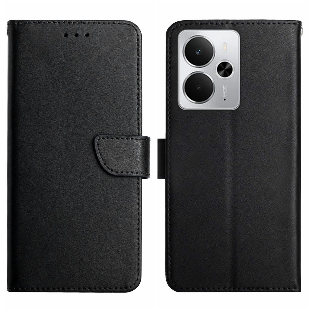 For Realme 14 5G/P3 5G Case Genuine Cow Leather Phone Cover Nappa Texture