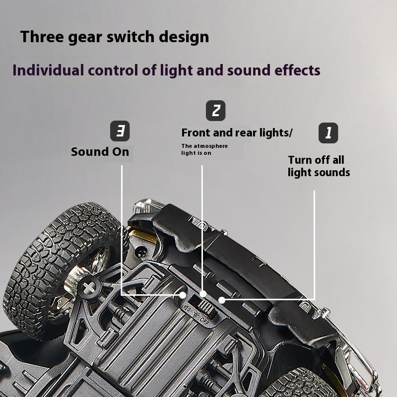 1:18 HUMMER H2 Highway 61 Off Road SUV Alloy Metal Diecast Model Car High Simulation Collectible Children Toy Car Sound & Light