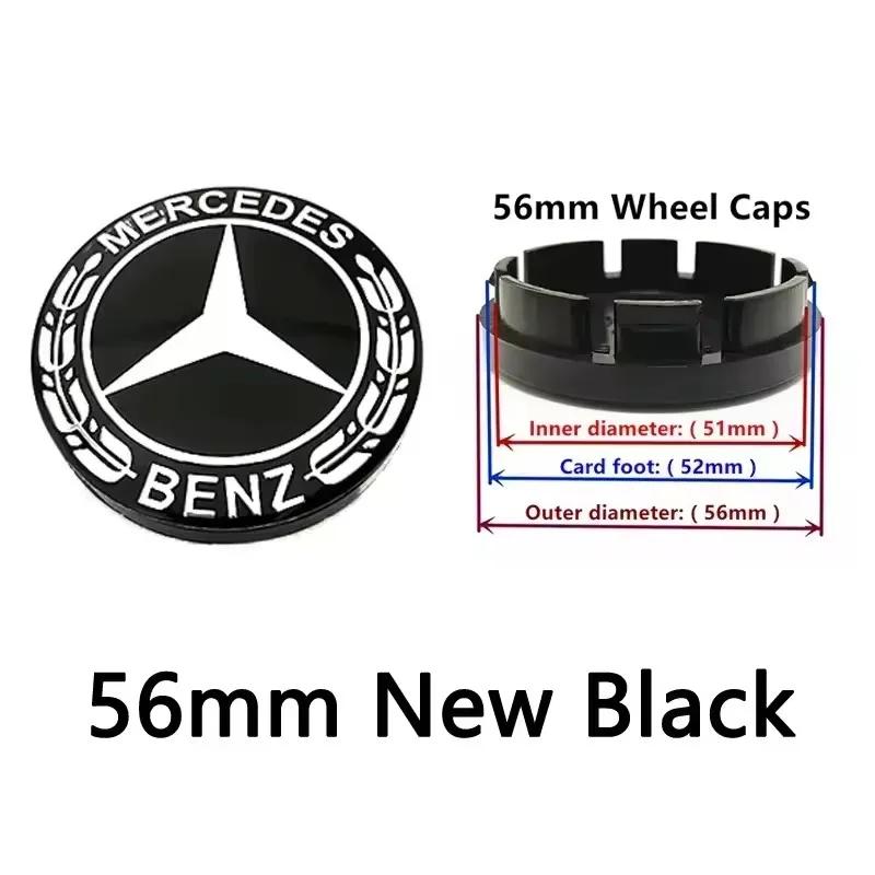 4pcs 56mm 60mm 68mm 75mm For Mercedes Benz 3Pin Car Wheel Center Cap Rim Hub Caps Emblem W202 W220 W213 W210 W164 E200 E260 E300 za2