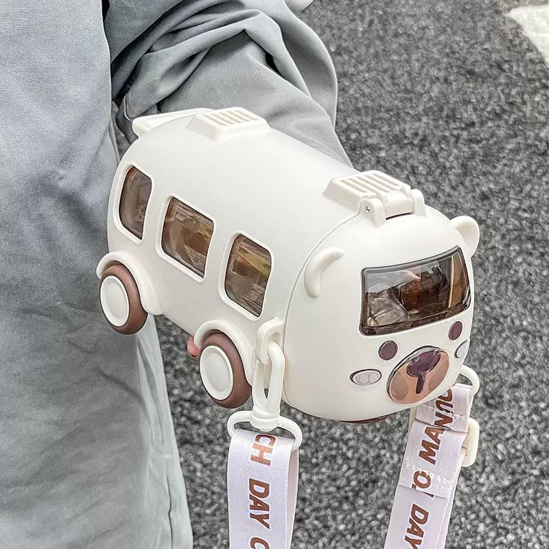 Креативный стакан с трубочкой Tritan в виде самолета для мальчиков - Безопасный, прочный, дизайн кроссбоди