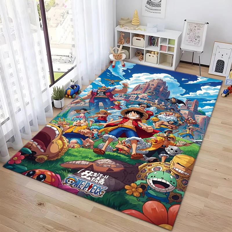 В главных ролях японский мультфильм ONE PIECE Манки Д. Ковер Luffy подходит для гостиной и спальни, коврики для прихожей, офиса, балкона, декоративный ковер V21