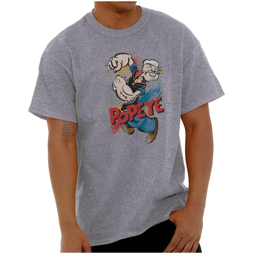 Original Cartoon Popeye Sailor Licensed Womens or Mens Crewneck T Shirt Tee