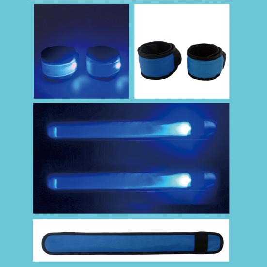 6Pcs LED Light Up Clap Wristband Glow In The Dark Clap Bracelet Running Arm Band Night Safety Cycling Walking Reflective Strips 3 Modes Wrist Light