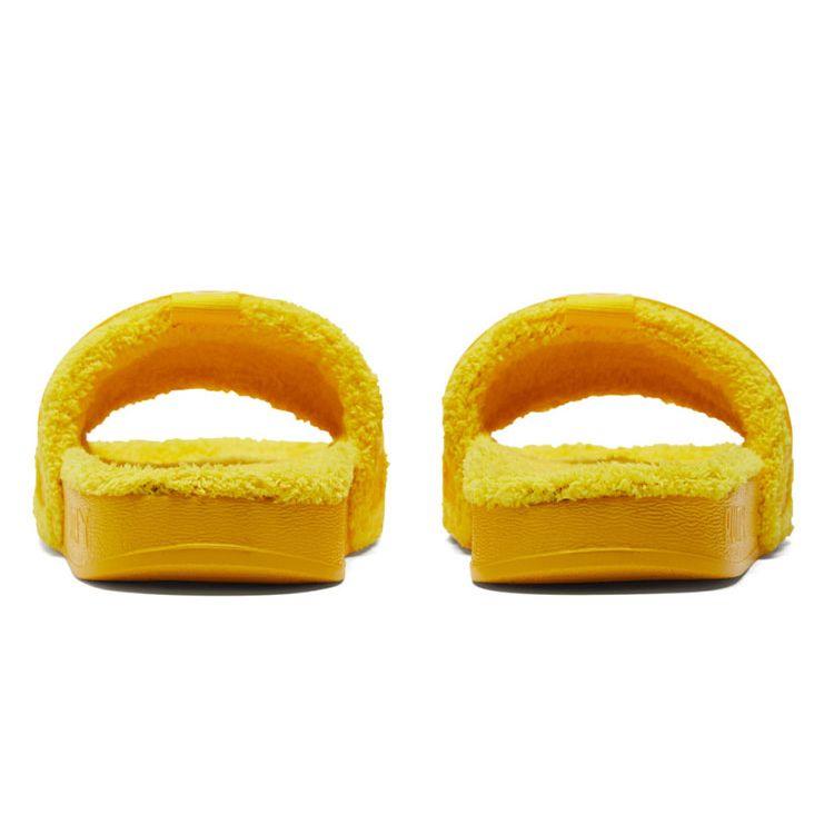 Puma Leadcat Ylm Slide Winter Thick Sole Plush Sports Slide Sandals Unisex Sandals Yellow 384411-02
