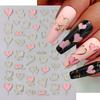 Наклейки для ногтей в виде сердечек 3D красные розовые золотые наклейки для дизайна ногтей с любовью клейкие наклейки для ногтей на День святого Валентина слайдер для маникюра