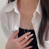 [Onoma] Onm Women's Accessory Long Necklace with Point Decoration Silver (36155590)