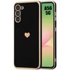 Protective Case - BOOLING - for Samsung Galaxy A56 5G - Shockproof - Heart Pattern - Black