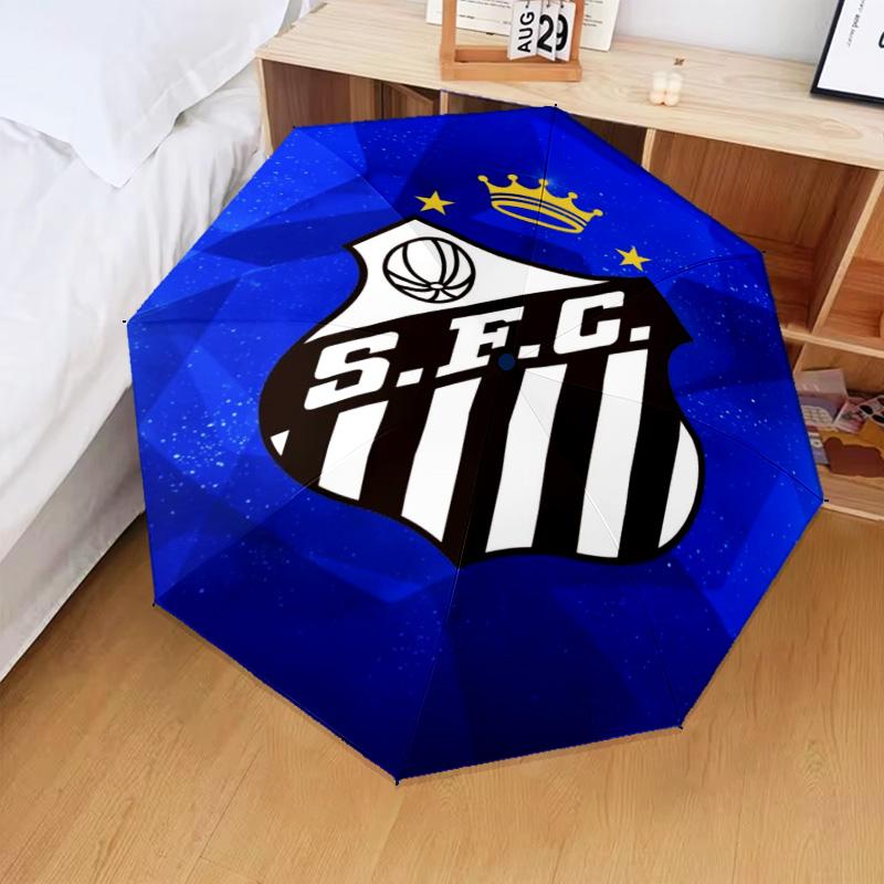 1PC Fc Crest Design Printed Umbrella Folding umbrella, automatic umbrella 8-Frame for Travel, camping Fan gifts Christmas Gifts