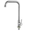 Kitchen Faucet 304 Stainless Steel Rotating Tap Single Cold Water Sink Faucet Faucet Water Deck Mounted Single Lever Hole Tap