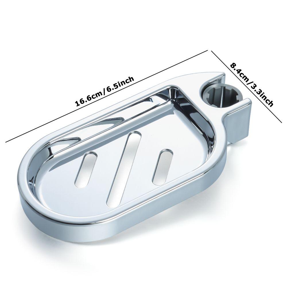 Adjustable For 2.2/2.4/2.5cm Home Rail Slide Soap Dish Silver Soap Holder Plate Bath Shower Home Bathroom Fixture
