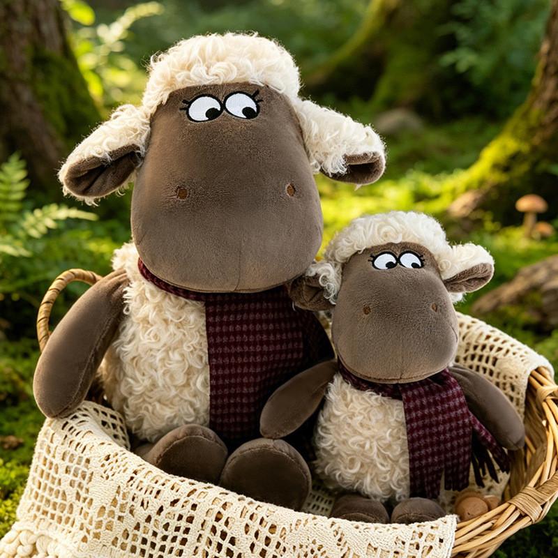 Creative Plush Sheep Pillow Toy With Long Faux Fur For Kids Bed Decor Gift