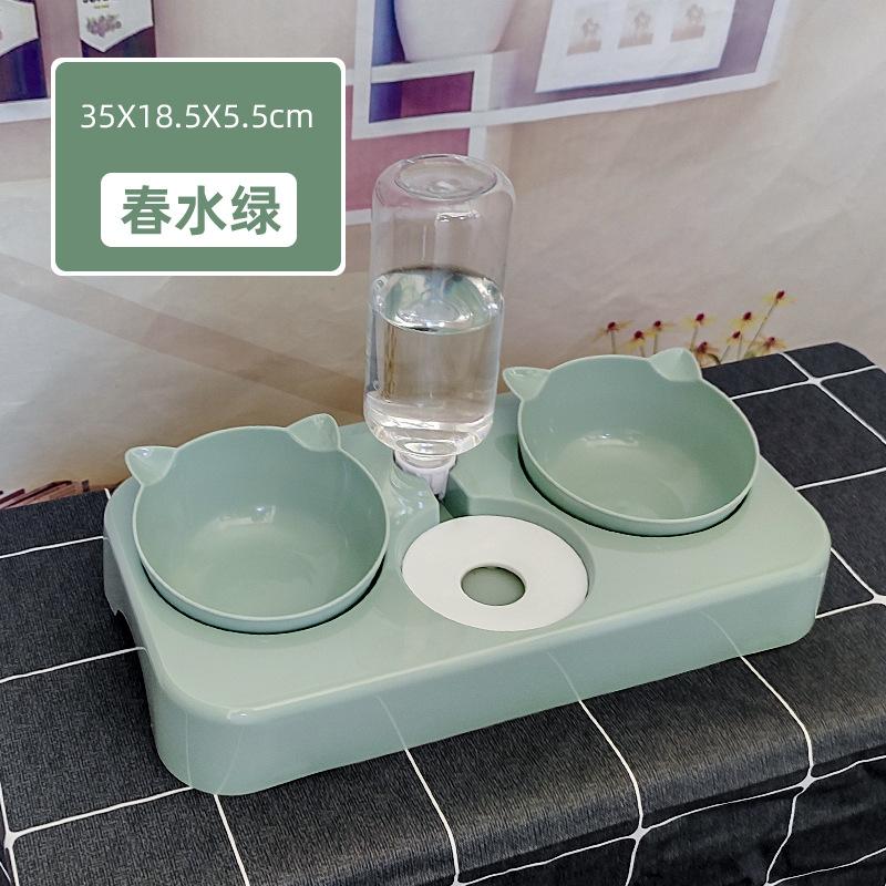 Новая миска для домашних животных, двойная, влагозащищенная, с защитой рта и шеи, миска для корма для собак, многоцелевая, автоматическая поилка, миска для кошек