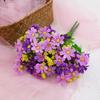 Artificial Daisies Flowers Outdoor Fake Plants for Wedding Party Home Decoration (1 Bouquet, 28 Heads)