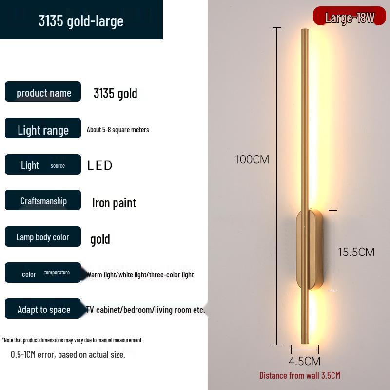 Modern Minimalist LED Anti-Glare Wall Light: Creative Indoor Lamp for Bedroom, Living Room, or Restaurant