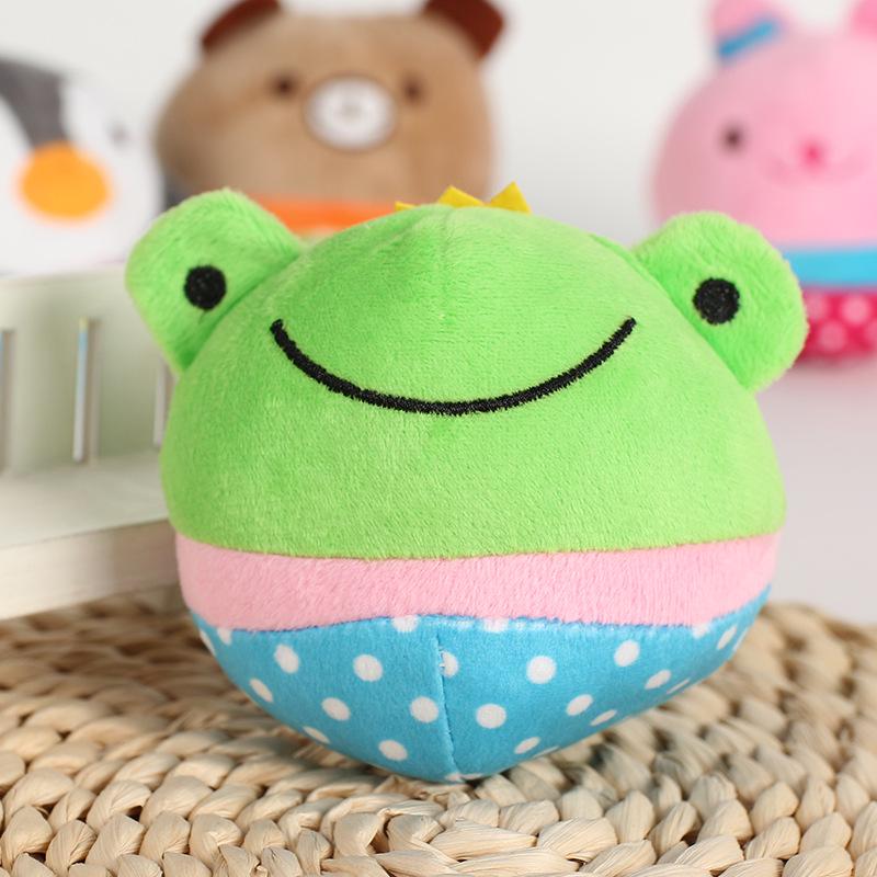 Симпатичные 1 шт. мультяшные плюшевые круглые мягкие игрушки для собак, игрушки для собак, цыпленка, лягушки, кролика, собаки, щенка, игрушки