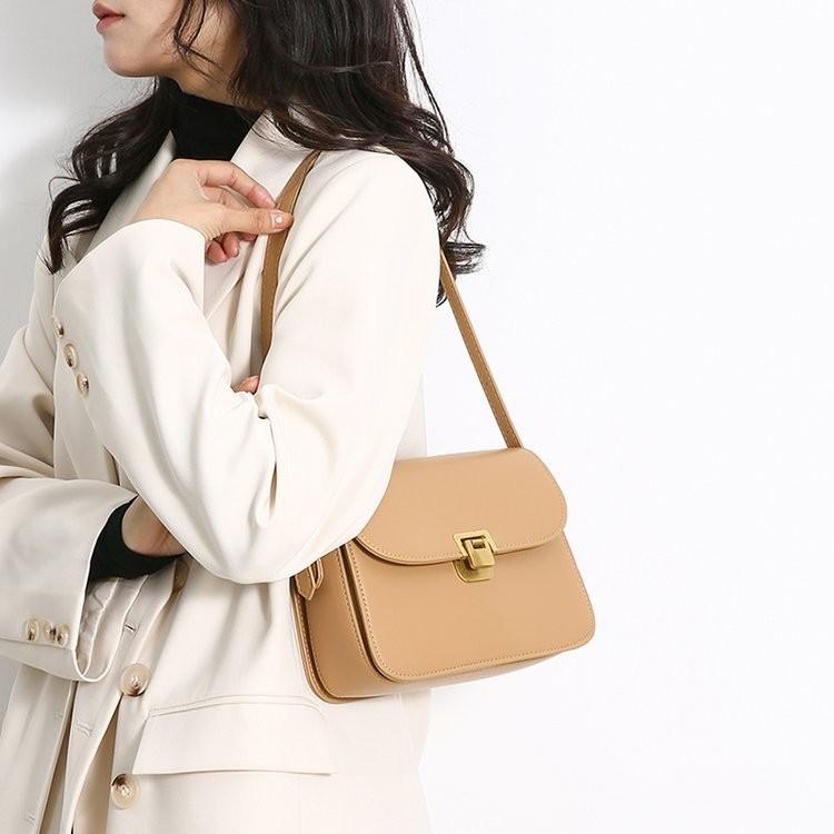 IELGY Fashion Simple Messenger Bag Retro All-Match One-Shoulder Small Square Bag
