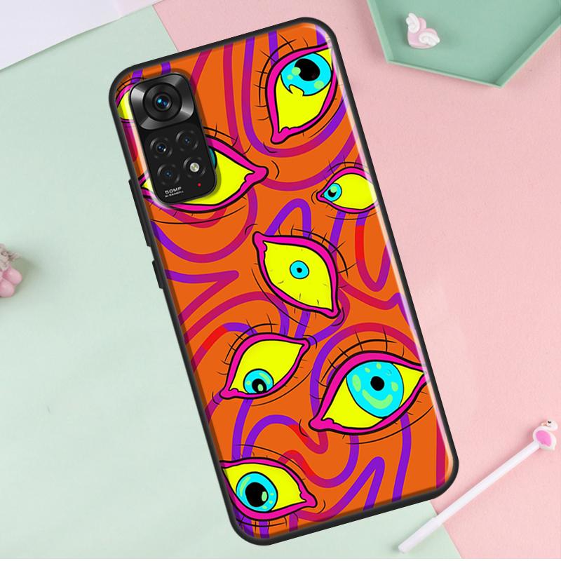 Иллюстрация глаза для Redmi Note 12 Pro Plus Чехол для Redmi Note 10 8 9 11 Pro 12S 11S 10S 9S 9C 10C 12C Чехол
