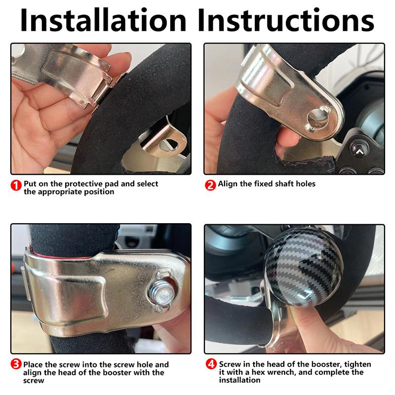 Вращающаяся на 360 градусов ручка рулевого колеса с усилителем, универсальная ручка рулевого колеса для автомобиля, энергосберегающая, нескользящая, для грузовиков