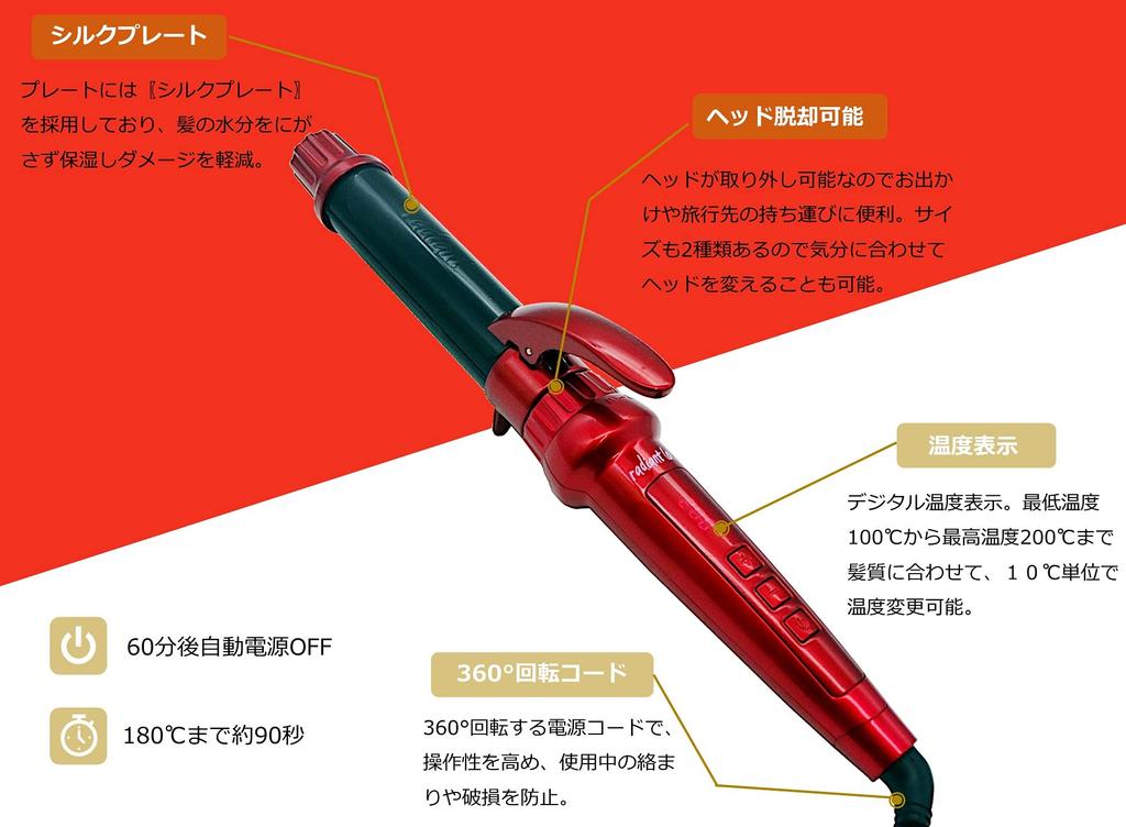 Radiant Lol 32mm Set Curling Iron with Removable Head